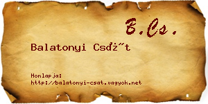 Balatonyi Csát névjegykártya